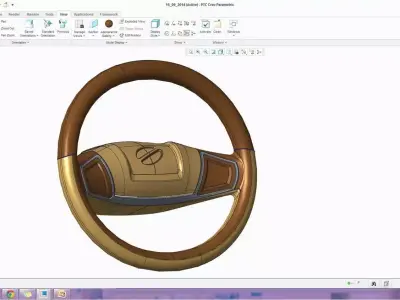 Steering Wheel 002 Free 3D model