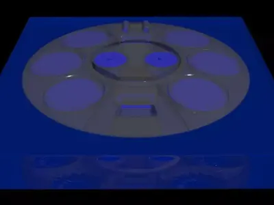 Triphibious Ground Effect Submarine Vehicle - Concept 3D model