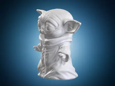 Grogu Star Wars Chibi Style Figure 3D print model