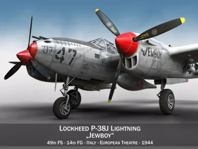 Lockheed P-38 Lightning - Jewboy 3D model