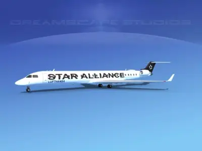Bombardier CRJ1000 Star Alliance 3D model