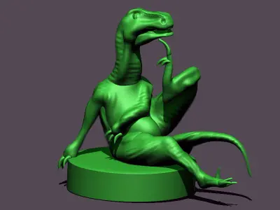 Philosoraptor statue of t - rex Free 3D print model