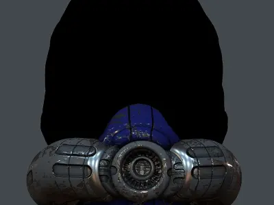 Gas mask helmet 3d model scifi Low-poly Low-poly 3D model Low-poly 3D model