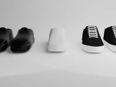 Simple Basic Shoes 3D model Free 3D model