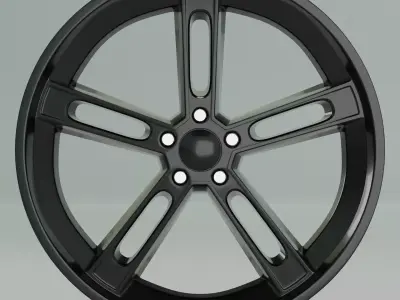 5 Spoke Car Rim 3D model