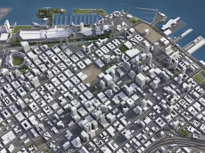 San Diego Low-poly 3D model