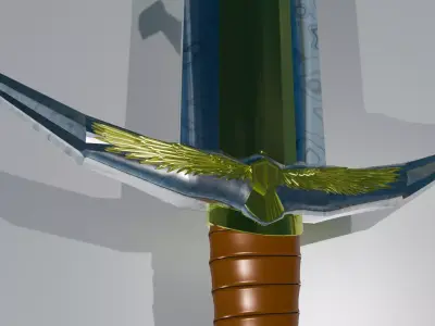 Knight sword 3D model