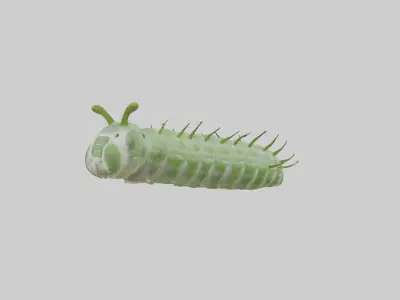 Tomato Hornworm Low-poly 3D model