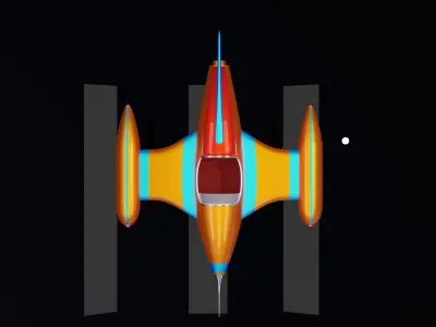 Stylized Jet low poly 3D model