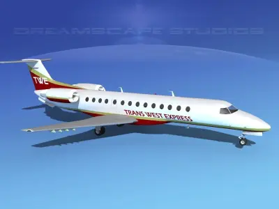 Embraer ERJ-135 Trans West Express 3D model