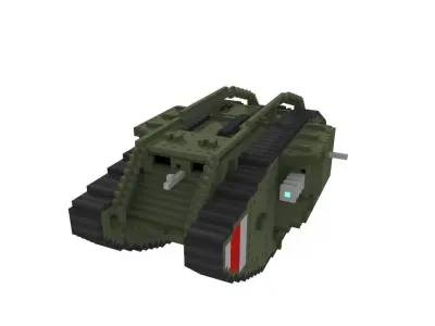 WW1 tank pack and The great Martian war themed vehicles 3D model
