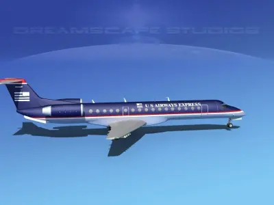 Embraer ERJ-145 US Air Express 3D model