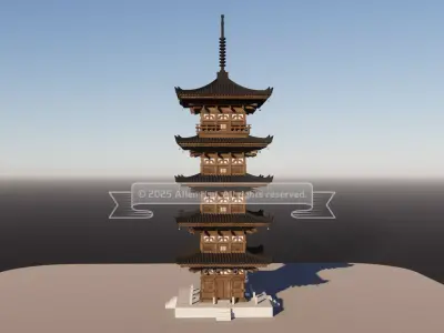 Japanese - Yasaka Pagoda 3D model
