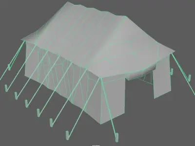 Tent Low poly Model Free low-poly 3D model