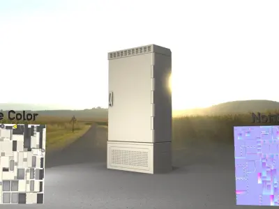 Electrical Distribution Cabinet 74 Low-poly 3D model
