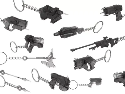 Overwatch Keychains Set part 1 - 15 Printable STL Commercial Use 3D print model