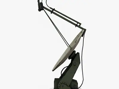 Military Radar Dish Low-poly 3D model