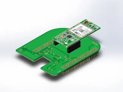 Beaglebone microcontroller board Free 3D model