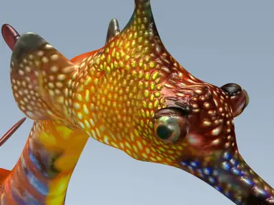 Sea Dragon Syngnathussp Low-poly 3D model