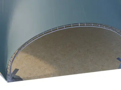 Arch tent octagonal 3D model