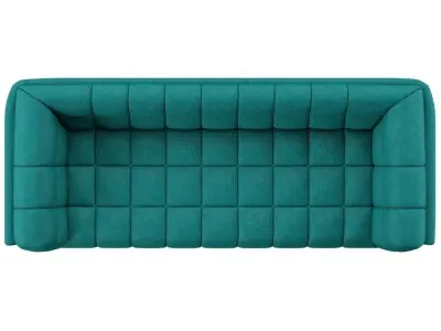 SOFA001 teal sofa with legs Free 3D print model