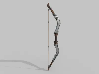 Stylized bow Low-poly 3D model