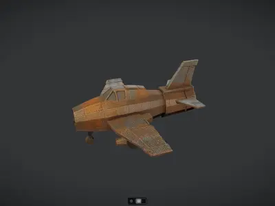 Spacecraft Jet aircraft plane 3dmodel 17 3D model