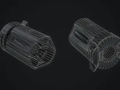 PTS Griffin QD Blast Shield Low-poly 3D model