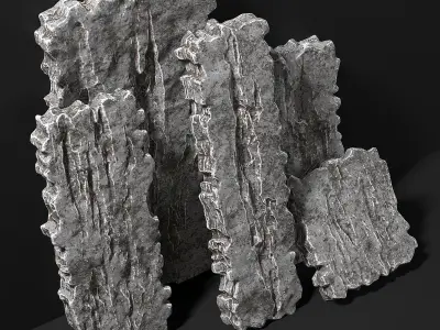 Slab rock thin five part n1 3D model