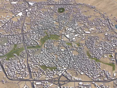 Abha - Downtown Low-poly 3D model