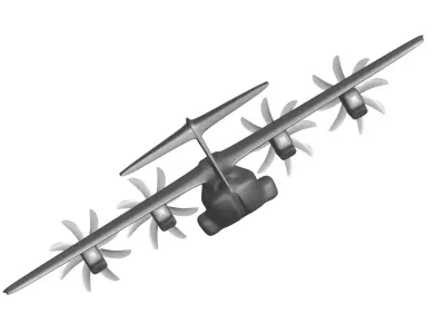 A400m military airbus 3D model