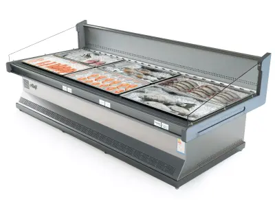 commercial refrigerator for fish and sea creature - NO-3 Low-poly 3D model