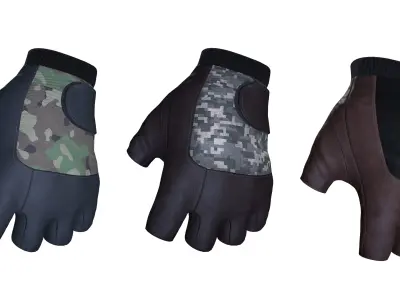 Gloves 03 Low-poly 3D model