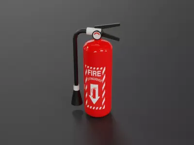 fire extinguisher - low poly Low-poly 3D model