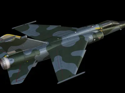 Dassault Mirage F1 Low-poly 3D model