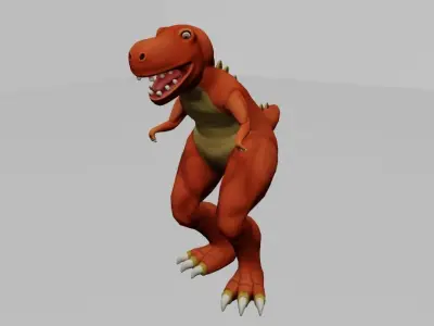 Timesplitters Dinosaur rigged Low-poly 3D model Low-poly 3D model
