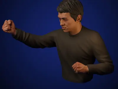 Jet Li 3d bust 3D print model