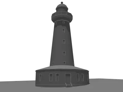 The North Reef Lighthouse Low poly 3D model