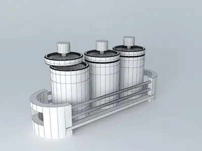 BAMBOO CONTAINER 1 Free 3D model