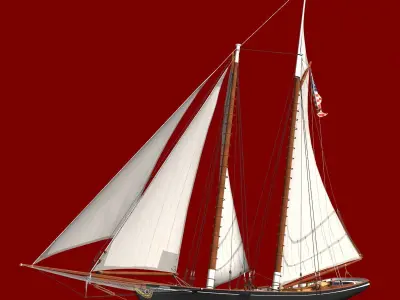 America Cup Schooner America 3D model