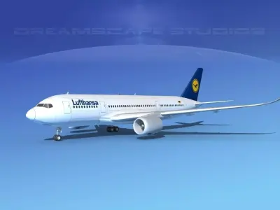 Airbus A350-800 Lufthansa 3D model