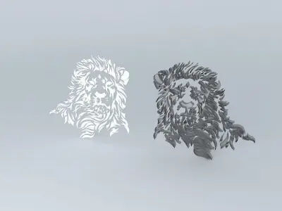 Lion sculpture of Free 3D model