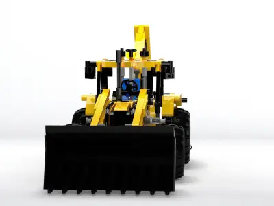 Realistic 3D model lego bulldozer 3D model