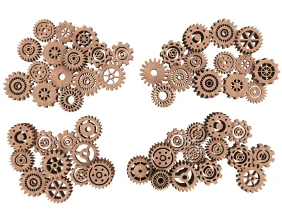 Industrial wind gear Low-poly 3D model