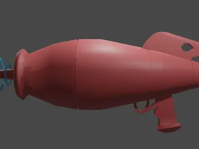 vector alien gun low poly Low-poly 3D model