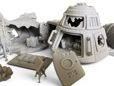  Escape Pod Crash Sit 3D print model