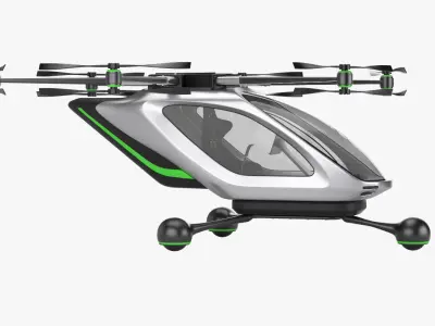 Electric Aircraft Concept 3D model