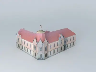 District Court Building Free 3D model