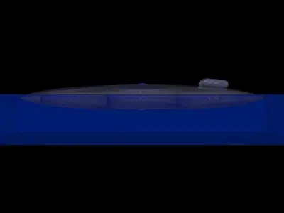 Triphibious Ground Effect Submarine Vehicle - Concept 3D model