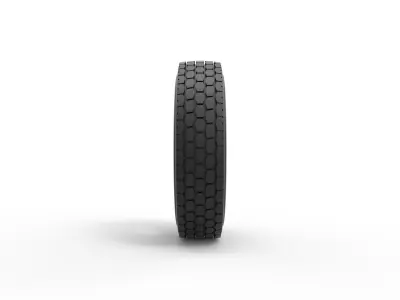 Semi truck tire Scale 1 to 25 3D print model